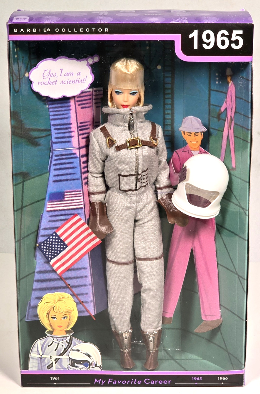 2009 Barbie Collector 1965 My Favorite Career Miss Astronaut Mattel R4474, New